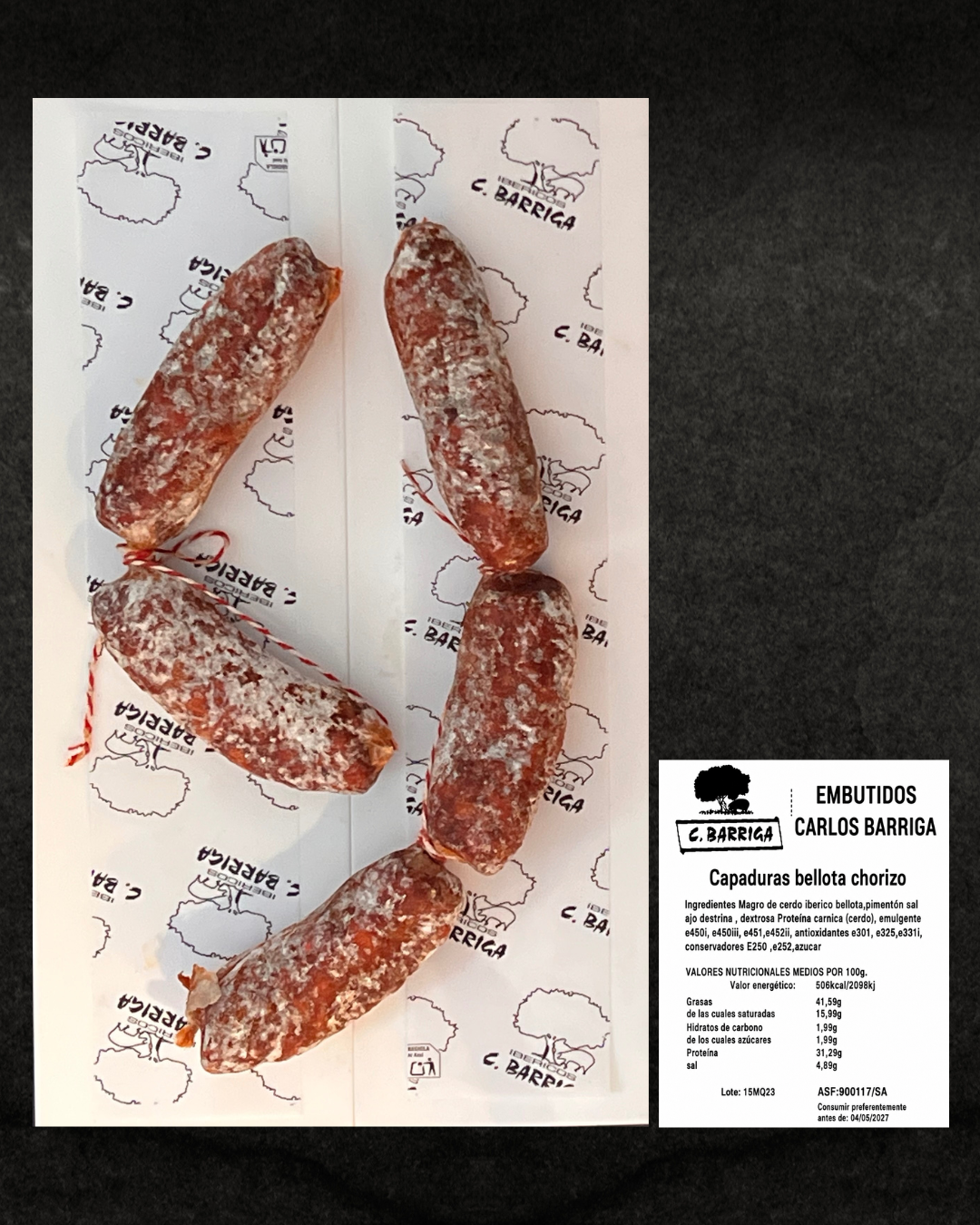 Capaduras Chorizo Bellota - Compra online
