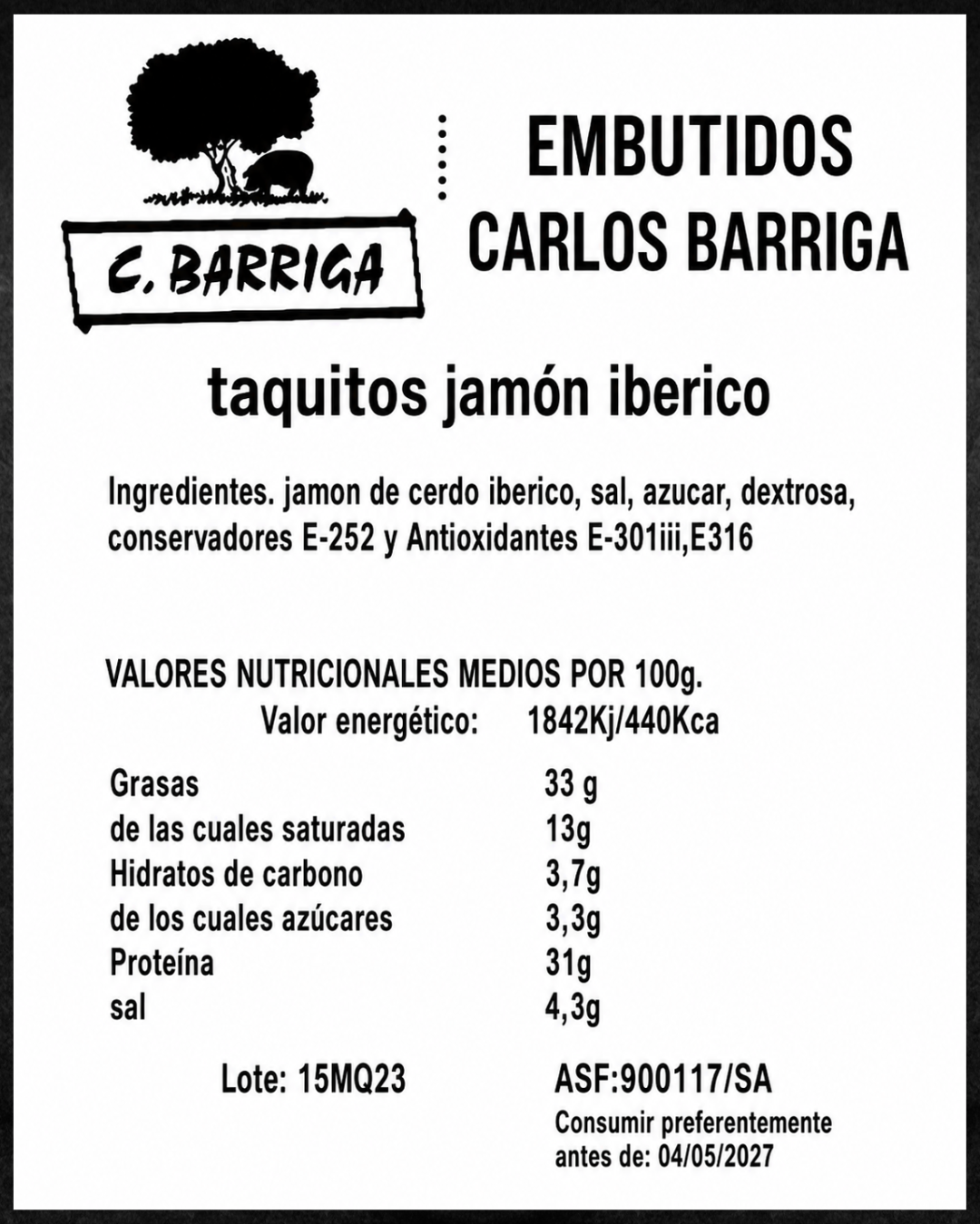 Taquitos Jamón ibérico - Compra online